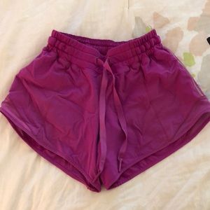 purple lululemon hottie hot shorts size 2 long